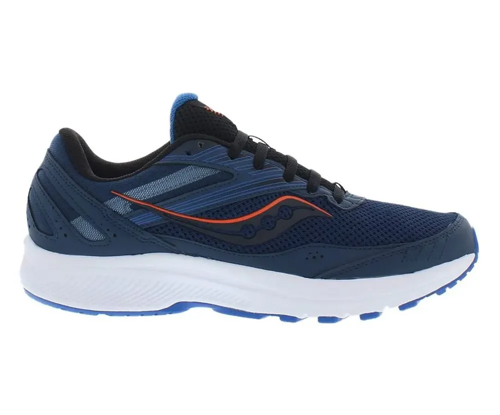 SAUCONY COHESION 15 MENS SHOES SIZE 8.5, COLOR: STRONG NAVY/WILD CORE BLACK/BLUE